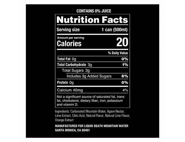 Severed lime nutrition facts