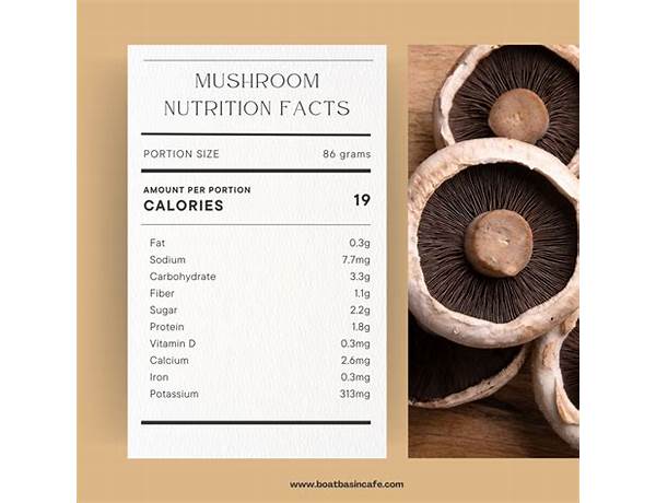 Shakti portabello mushroom with stuffing nutrition facts