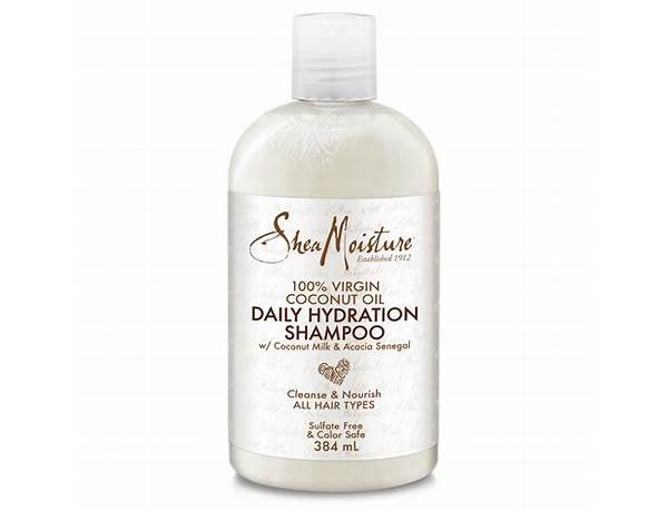 Shea moisture daily hydrating shampoo w/coconut milk and acacia senegal - food facts