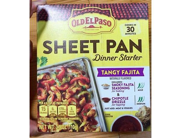 Sheet pan dinner set food facts