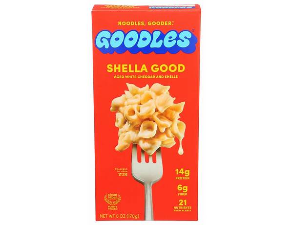 Shella good aged white cheddar and shells as prepared food facts