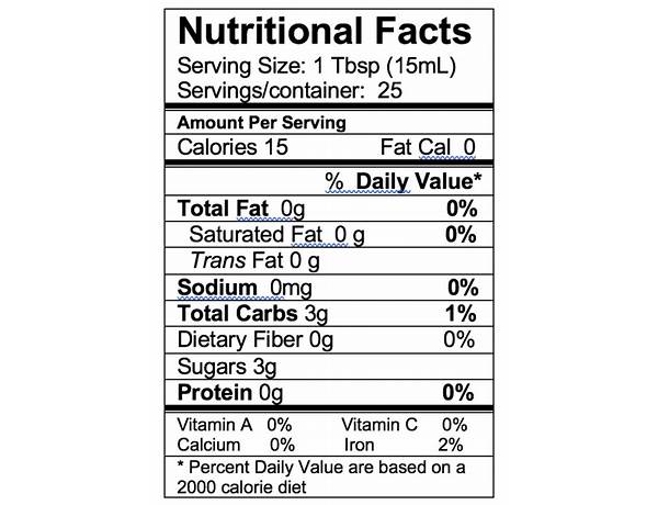 Sherry vinegar nutrition facts