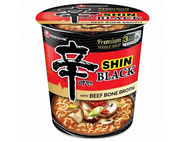 Shin black premium noodle soup food facts