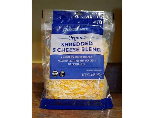 Shredded 3 cheese blend food facts