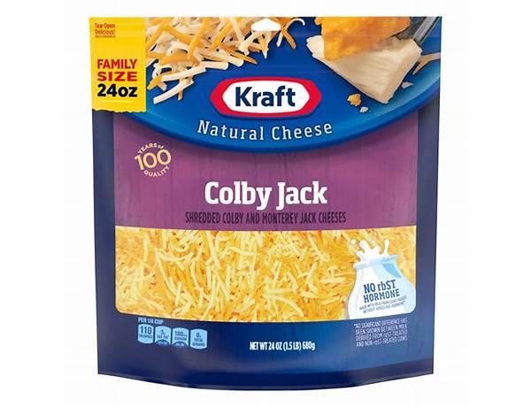 Shredded colby-jack natural cheese food facts