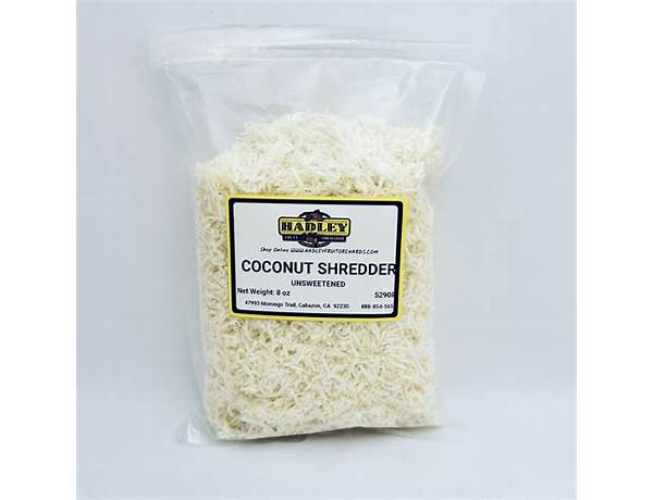 Shredded unsweetened coconut ingredients