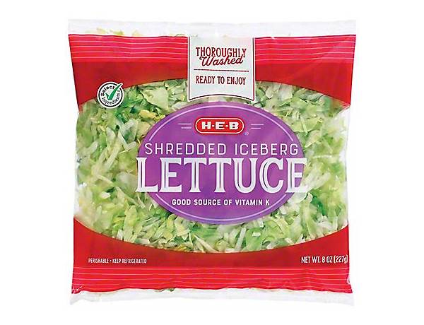 Shreds iceberg lettuce ingredients