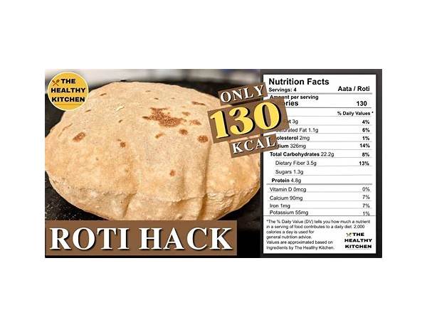 Shri multi-grains roti nutrition facts