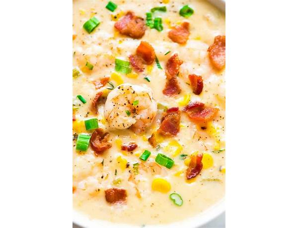 Shrimp and corn chowder ingredients