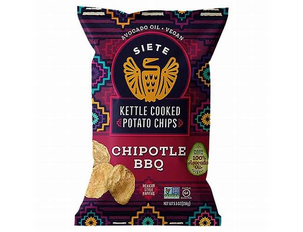 Siete chipotle bbq chips food facts
