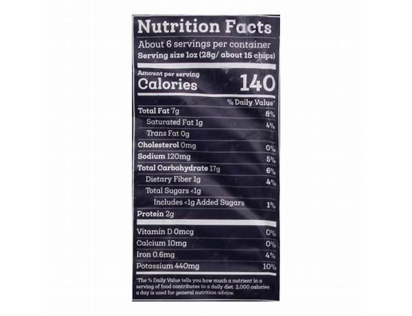 Siete chipotle bbq chips nutrition facts