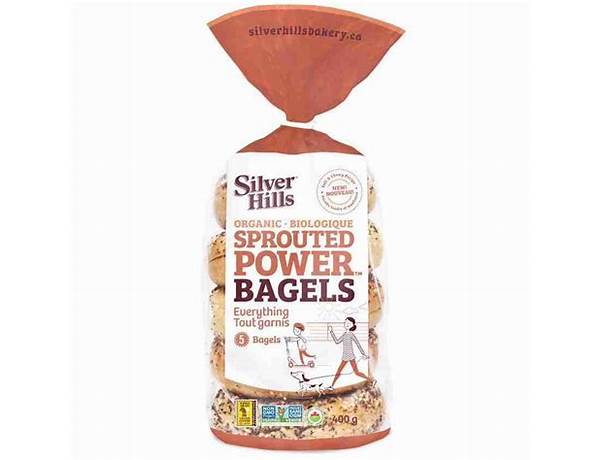 Silver hills sprouted power organic plain bagels food facts