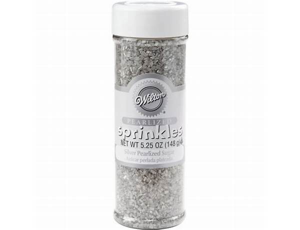 Silver pearlized sugar sprinkles nutrition facts