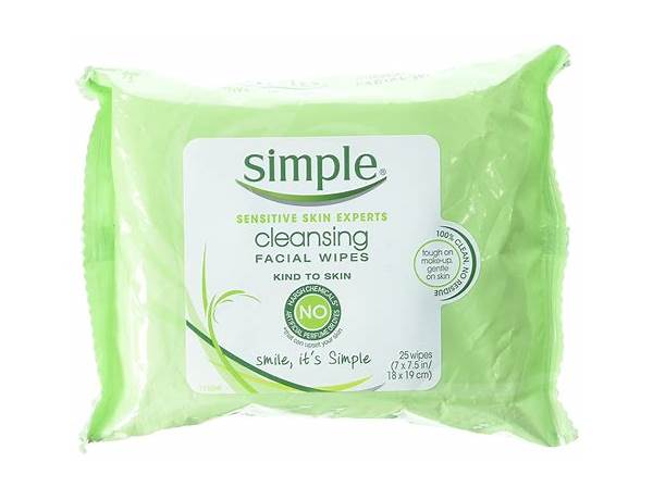 Simple cleansing wipes food facts