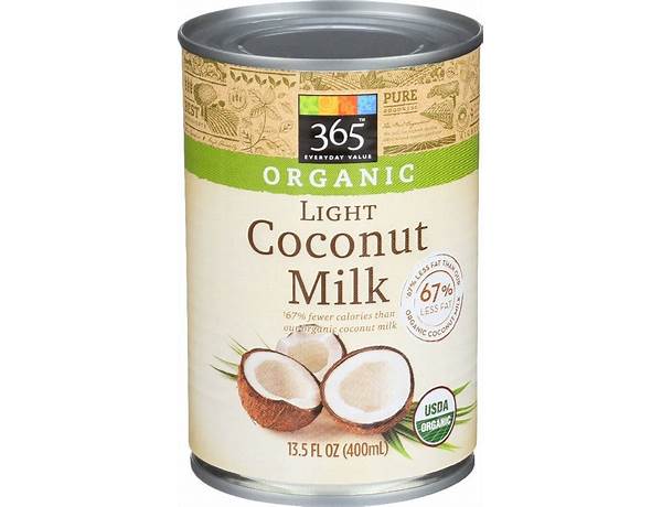 Simple truth organic lite coconut milk food facts