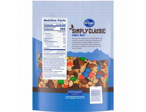 Simply classic trail mix food facts