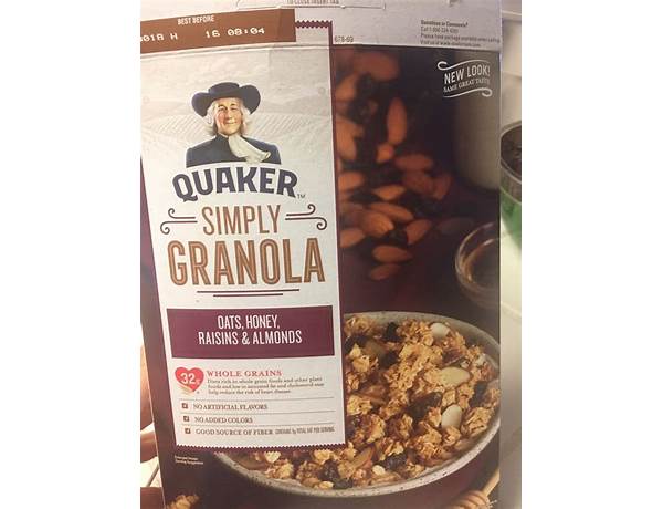 Simply granola food facts
