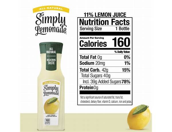 Simply lemonade - ingredients