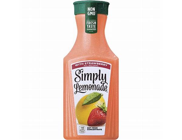 Simply lemonade with strawberry food facts