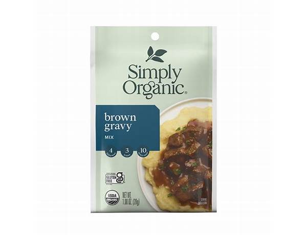 Simply organic brown gravy mix food facts