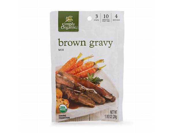 Simply organic brown gravy mix nutrition facts