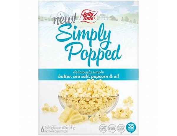 Simply popped microwave popcorn food facts