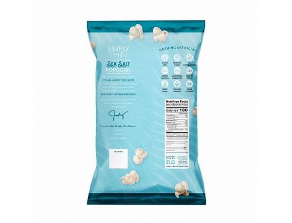 Simply think popcorn seasalt ingredients