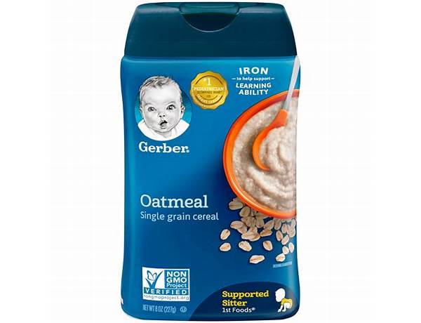 Singlegrain oatmeal baby cereal food facts