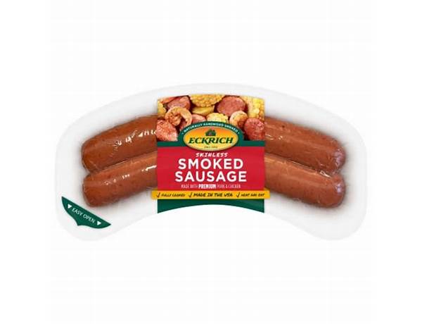 Skinless pure pork smoked farmers sausage food facts