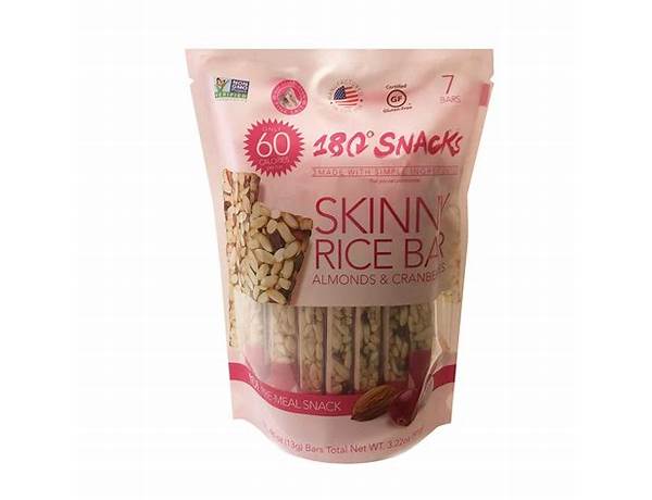 Skinny rice bars ingredients