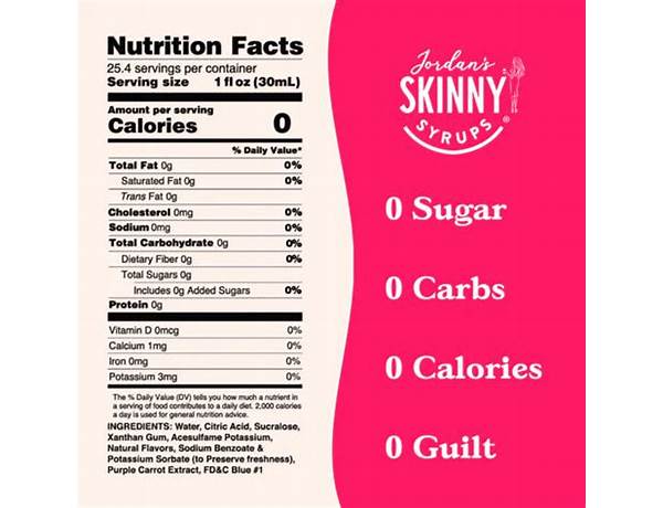 Skinny syrups food facts