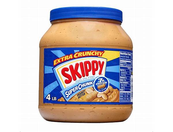 Skippy, super chunk peanut butter, super chunk food facts