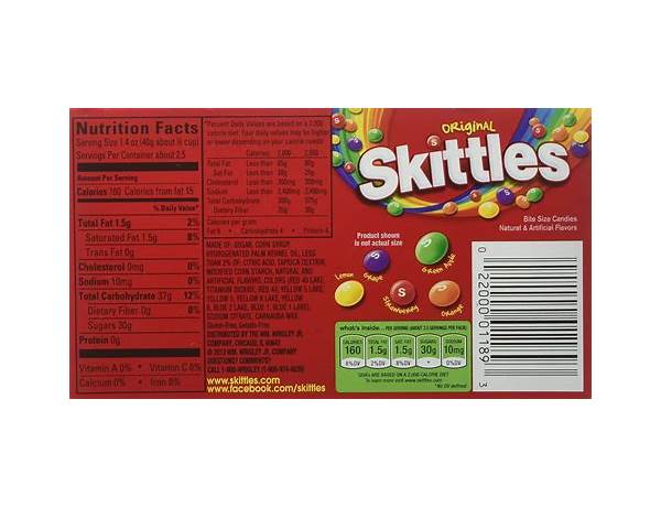 Skittles food facts