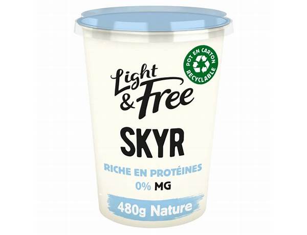 Skyr light & free fraise food facts