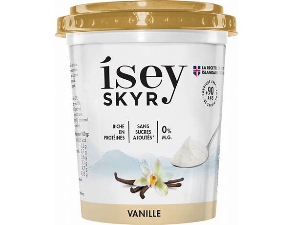 Skyr vanille ingredients