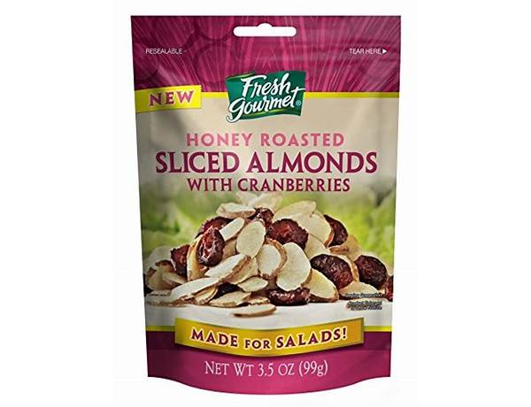 Sliced almonds with cranberries ingredients