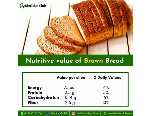 Sliced bread brown food facts