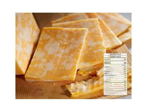 Sliced colby jack cheese food facts