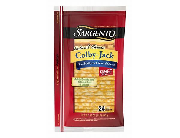 Sliced colby-jack sliced natural cheese, colby-jack food facts