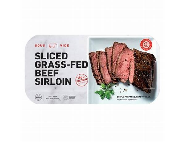 Sliced grass fed beef sirloin food facts
