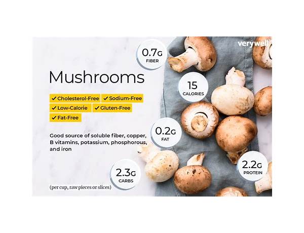 Sliced mushrooms food facts