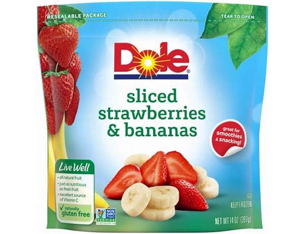 Sliced strawberries and bananas food facts