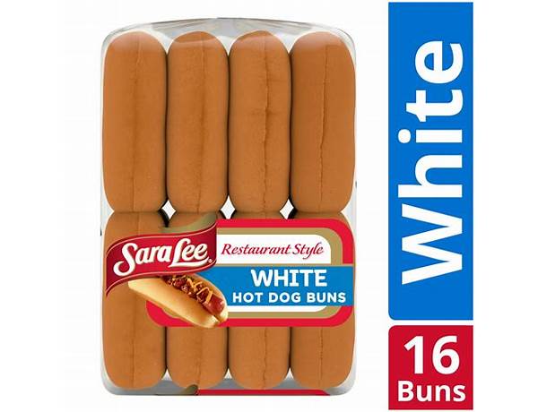 Sliced white hotdog buns food facts