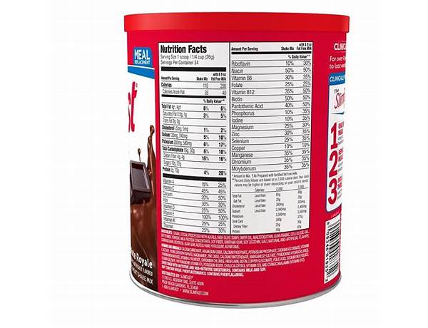 Slim fast original rich chocolate royale nutrition facts