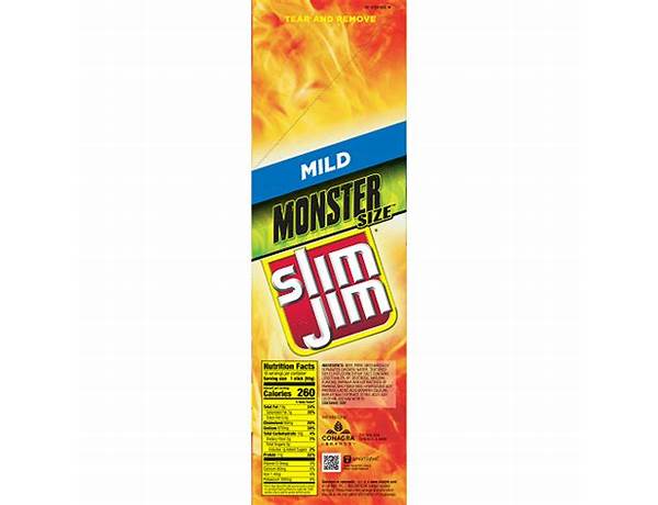 Slim jim monster mild single food facts