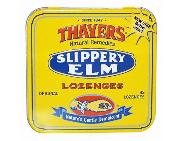 Slippery elm lozenges food facts