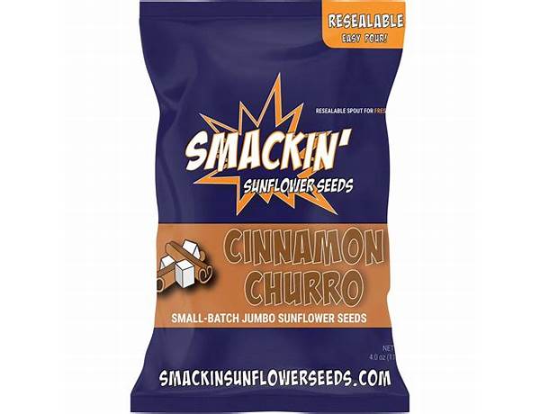 Smackin' cinnamon churro sunflower seed nutrition facts