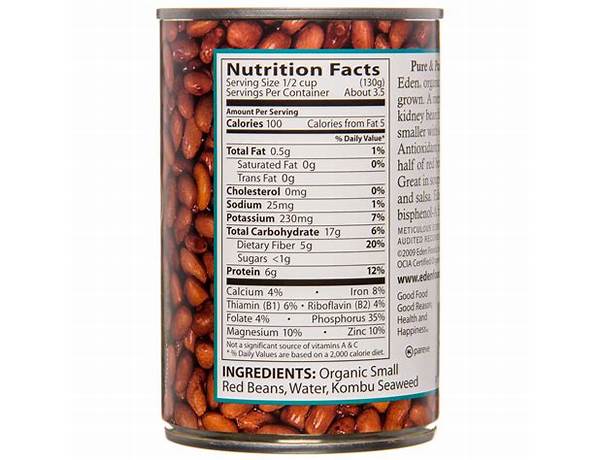 Small red beans food facts