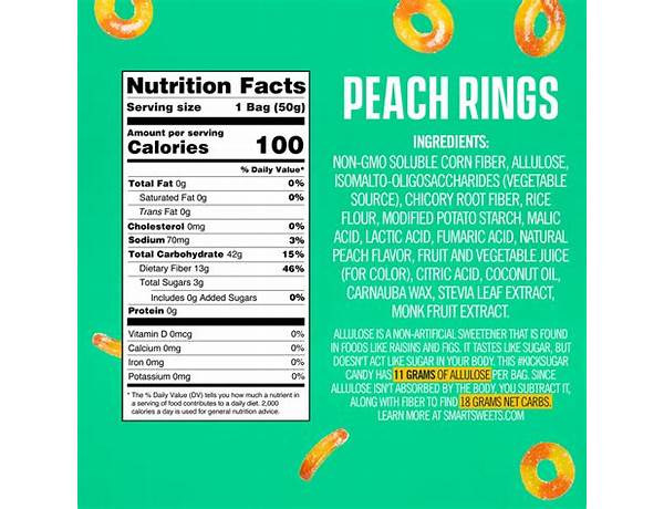 Smart sweets peach rings food facts