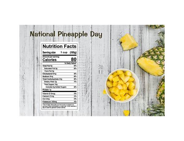 Smooth pineapple-mango sauce with pieces of pineapple nutrition facts